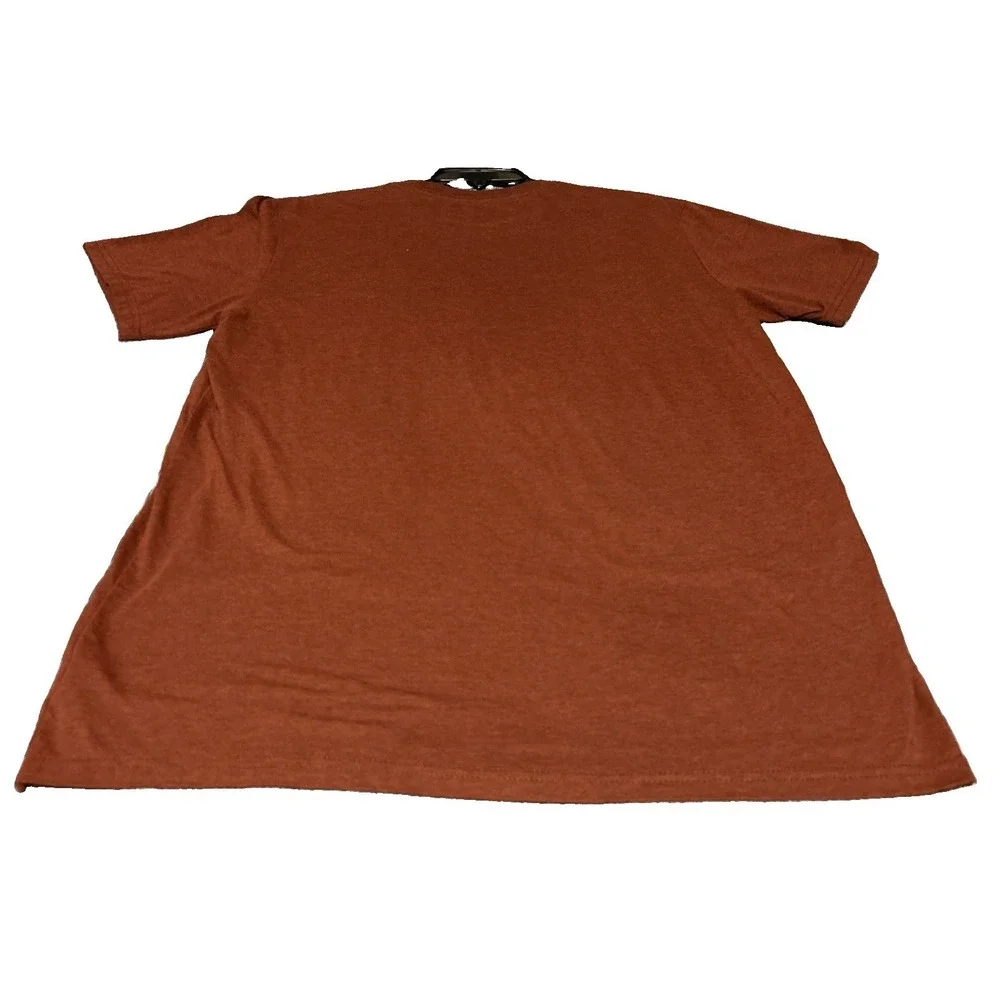 Oakley Rust Red Retro Logo Graphic Design Men's Large T-Shirt